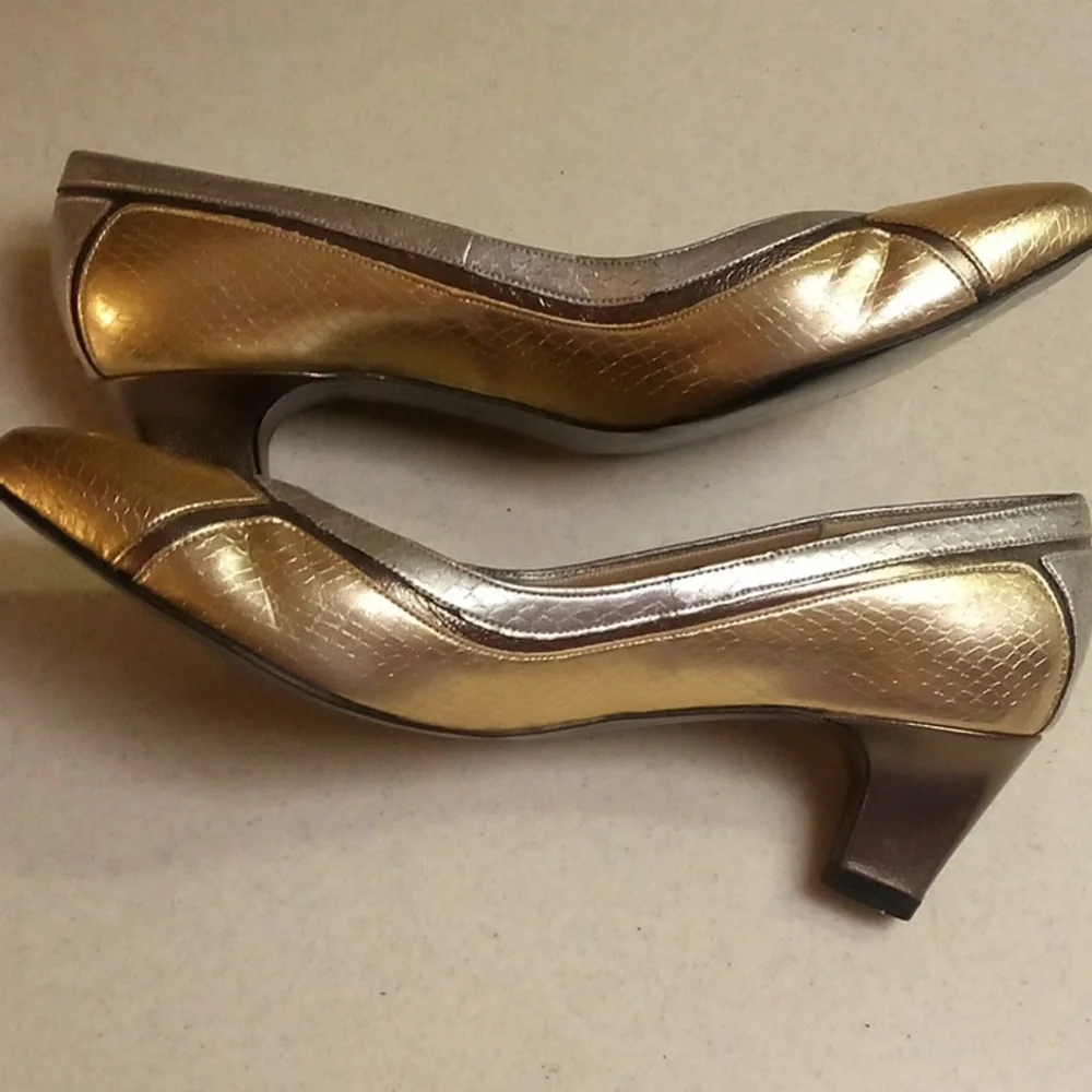 Metallic Gold/Silver 2" Heels by Selby - Picture 7 of 7